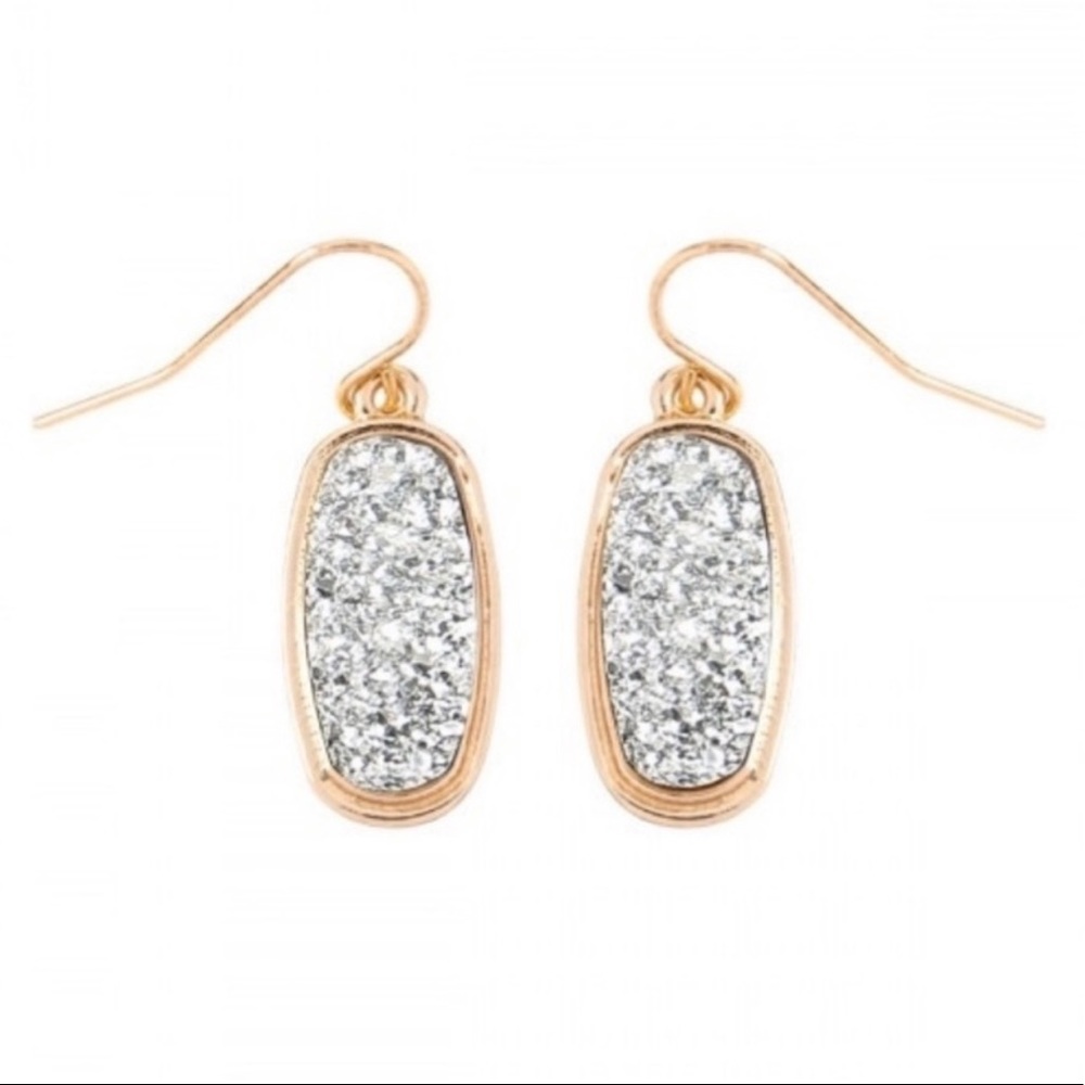 SILVER | Druzy earrings